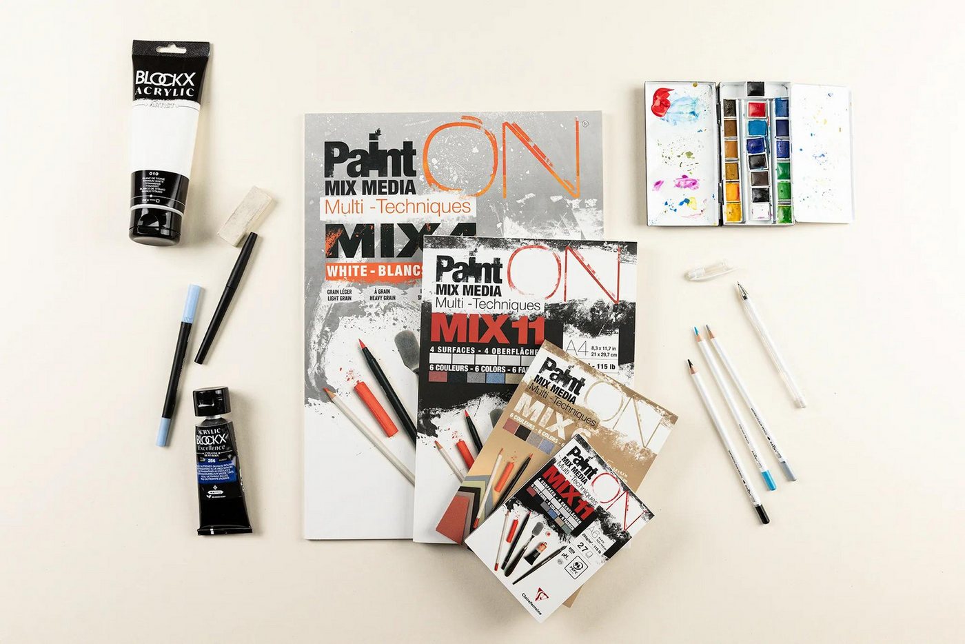 CLAIREFONTAINE Zeichenpapier 4x PaintON-MIX6 24 Blatt 6x4Bl A5 976014C, Block Bild 5