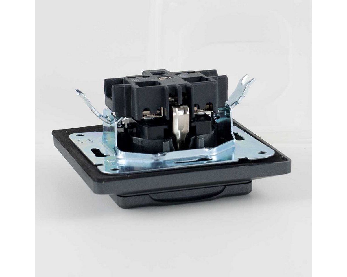 ChiliTec Unterputz-Steckdose 20 MILOS Steckdose mit Deckel IP44 anthrazit mi Ra Bild 4