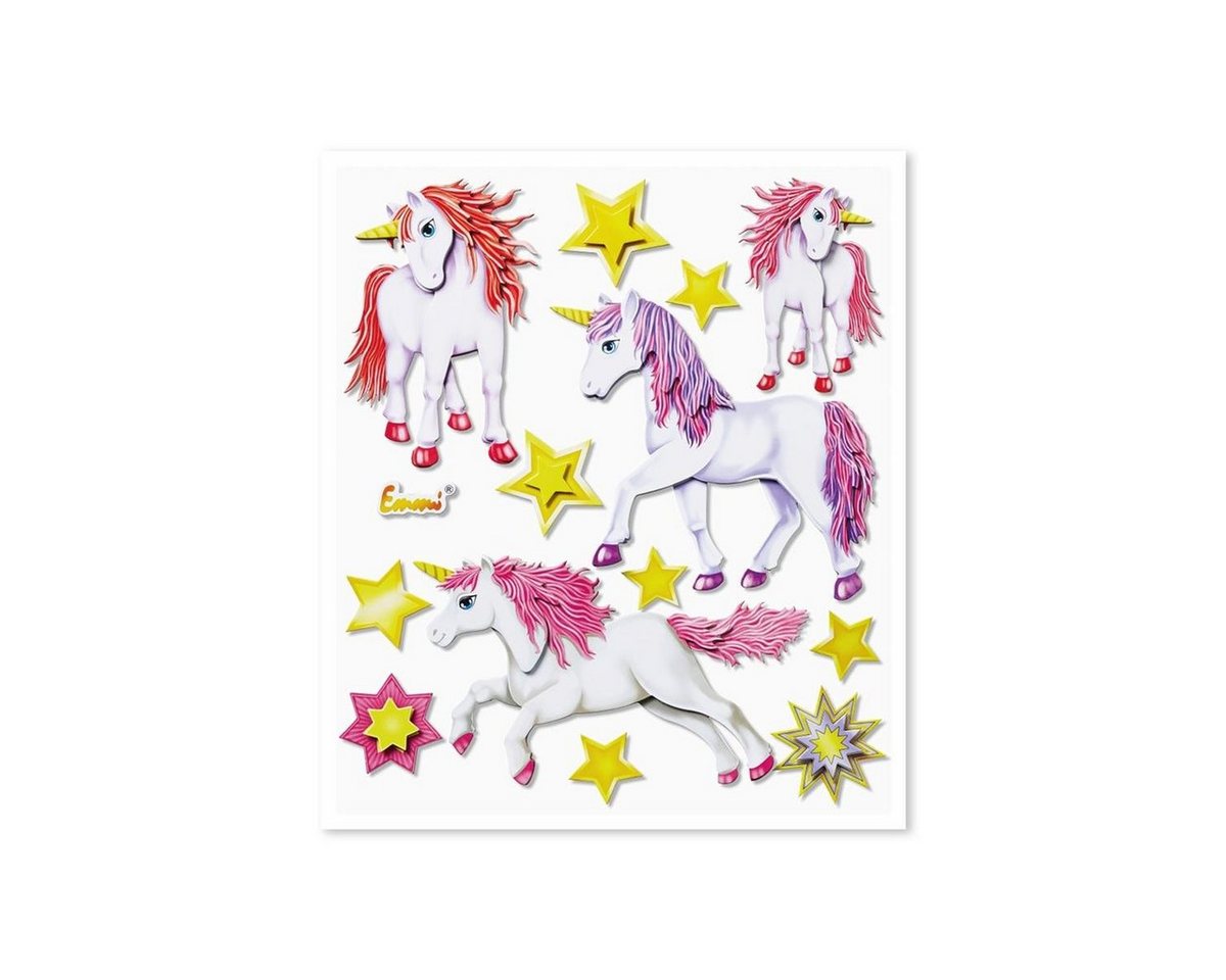 Roth Sticker Roth XXL 3D-Sticker Einhorn 30x30cm, 14 Teile