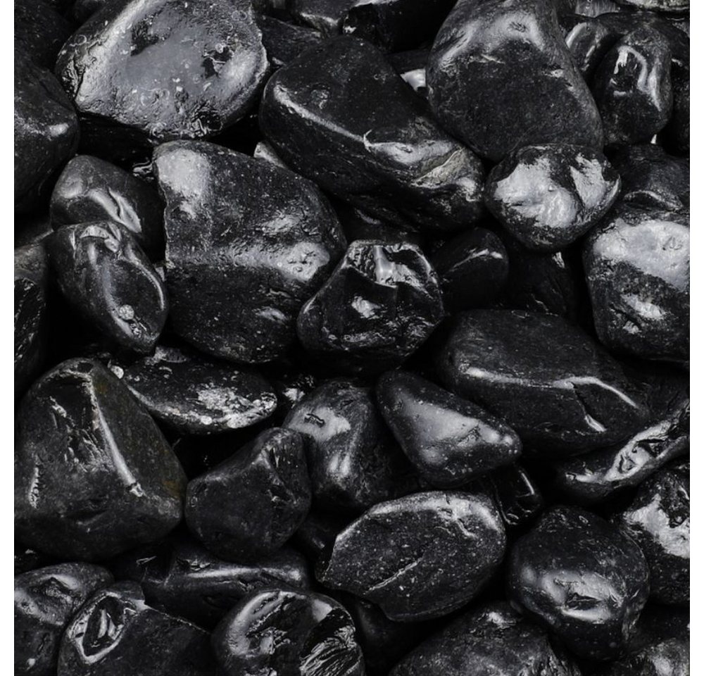 GarPet Dekokies Kieselsteine Garten 25Kg Zierkies Aquarium Kies Nero Ebano Marmorkies Bild 2