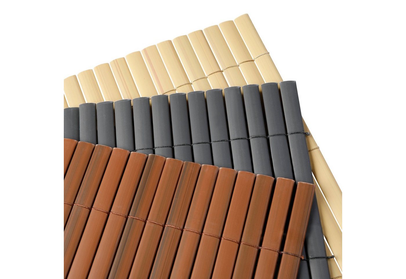Ribelli Balkonsichtschutz Zaunsichtschutz PVC ca. 0,8 x 4m braun Bild 2