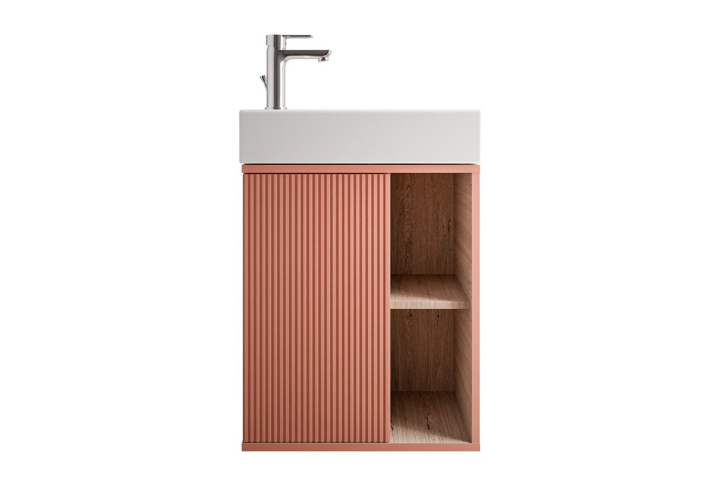 Bernstein Badmöbel-Set BELDIVO, (Set, Waschtischunterschrank 50 cm mit Waschbecken), Türanschlag links - Farbe wählbar - matt Bild 3