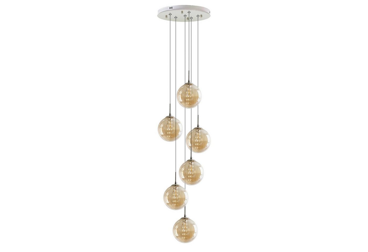 ZMH Pendelleuchte Esstisch 3/4/6/10/15-flammig,G9 Hängeleuchte, 3000 K, LED wechselbar, Warmweiß, 150 cm höhenverstellbar, inkl. Leuchtmittel Bild 5