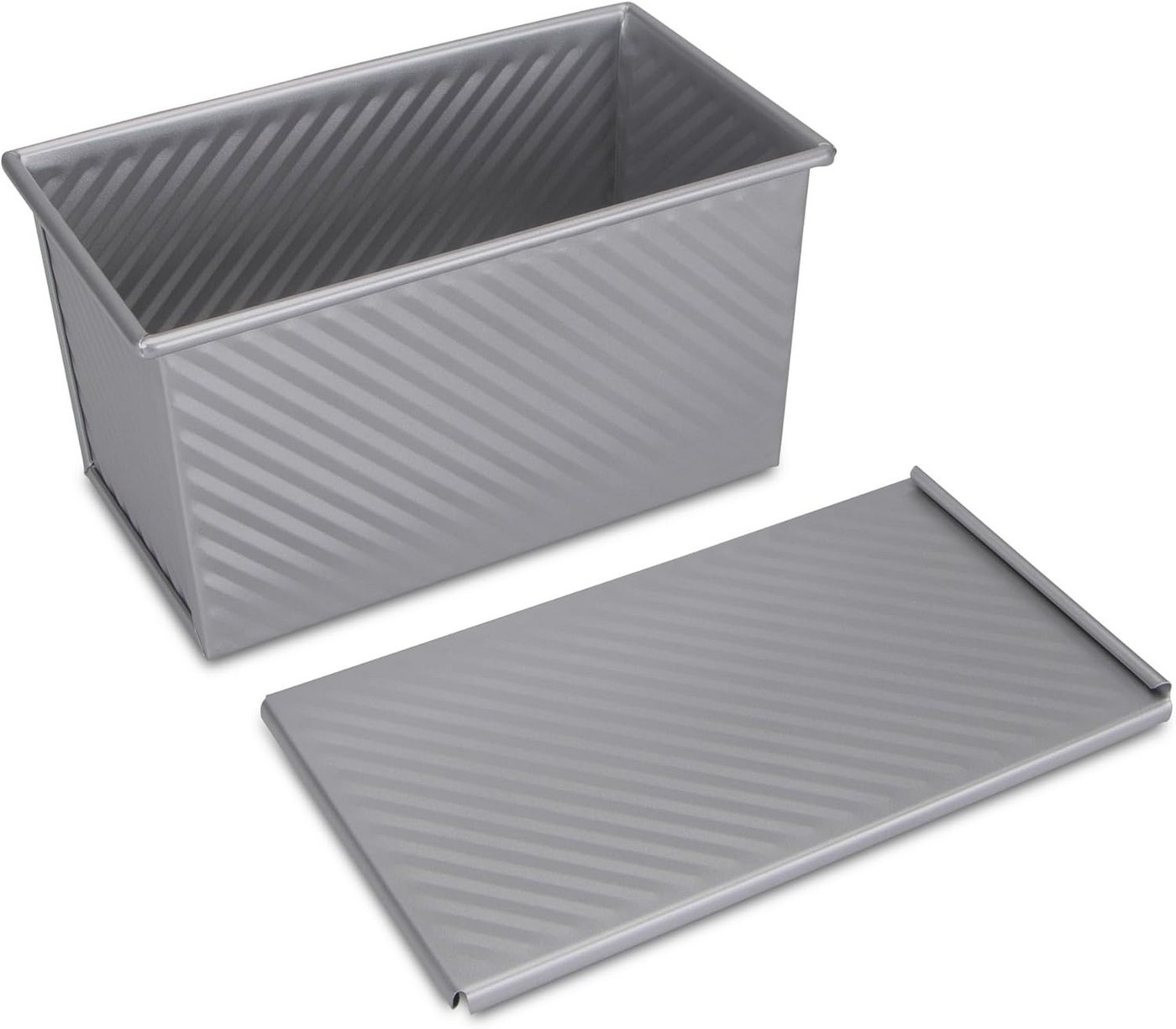 STÄDTER Brotbackform Städter Toastbrotform aus Metall mit Deckel ca. 22 x 12 x 11 cm Silber Bild 2