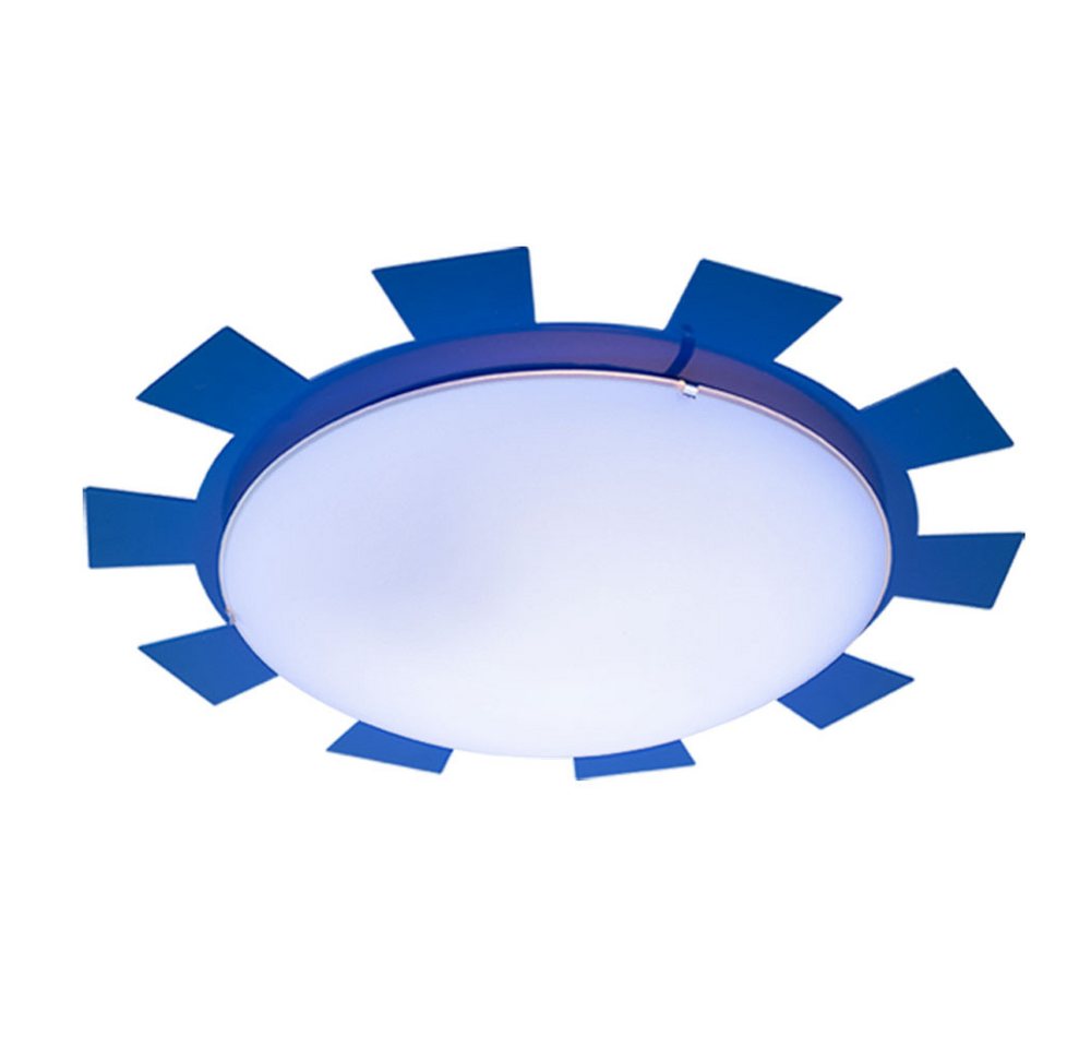 etc-shop Deckenleuchte, Leuchtmittel inklusive, Warmweiß, Farbwechsel, Kinderleuchte Deckenleuchte Wandlampe RGB LED Fernbedienung blau weiß Bild 5