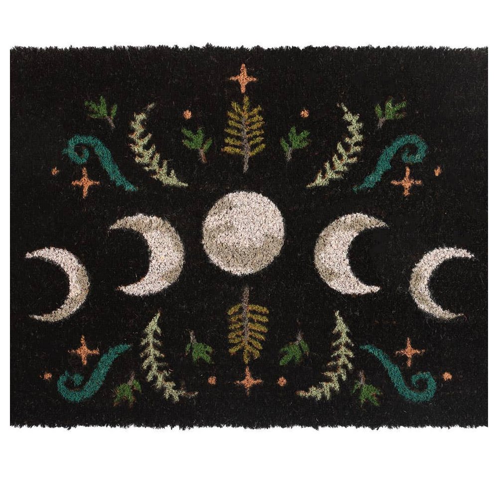 Something Different Fußmatte Black Dark Forest Moon Phase Fußmatte 60 x 40