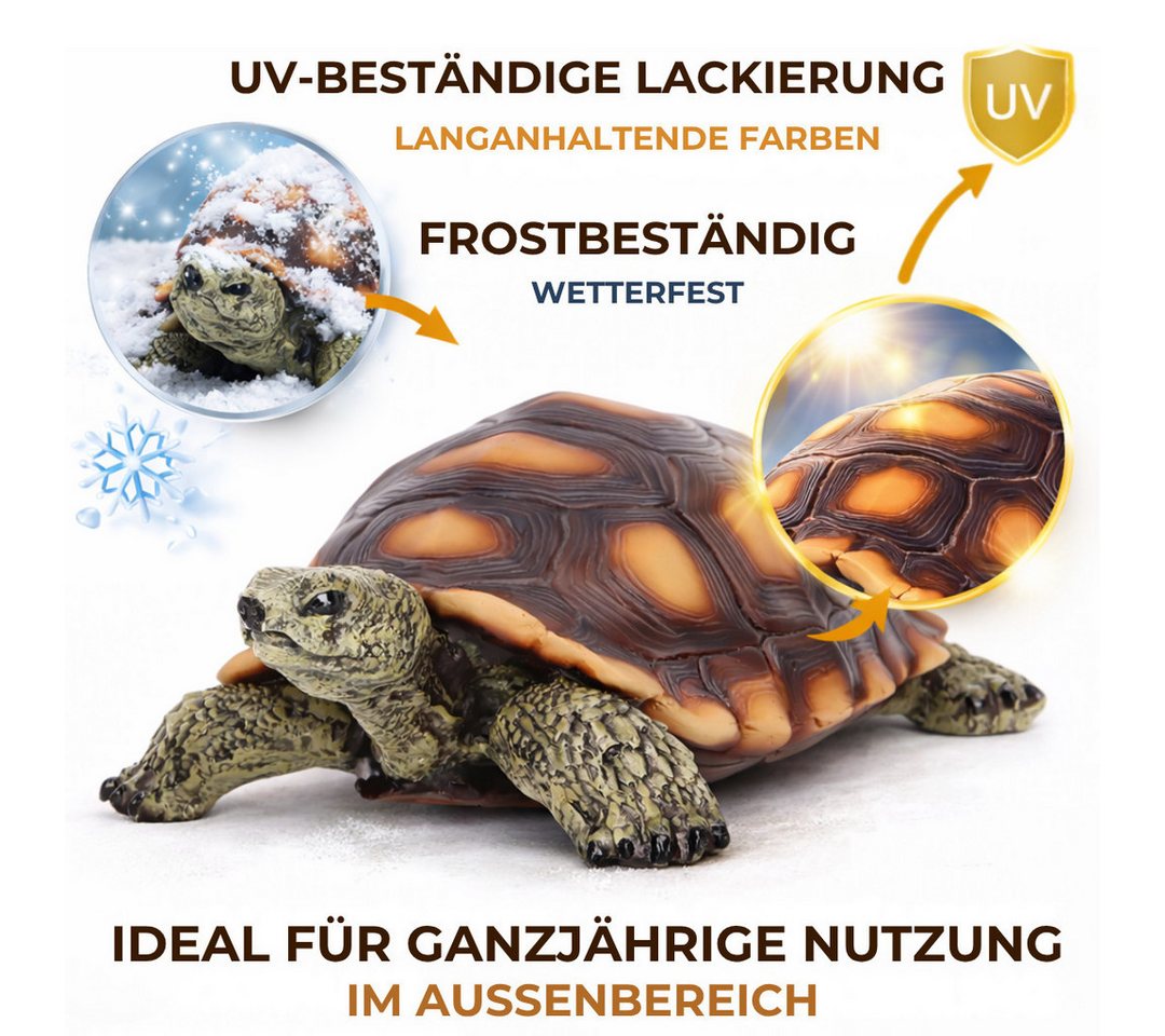 Topanbieter999 Gartenfigur Schildkröte forstbeständig & UV-geschützt für innen & außen Bild 2