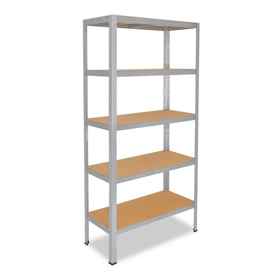 shelfplaza Schwerlastregal HOME, 200x80x40cm verzinkt, 5 Böden, Kellerregal, Garagenregal, Steckregal Bild 2