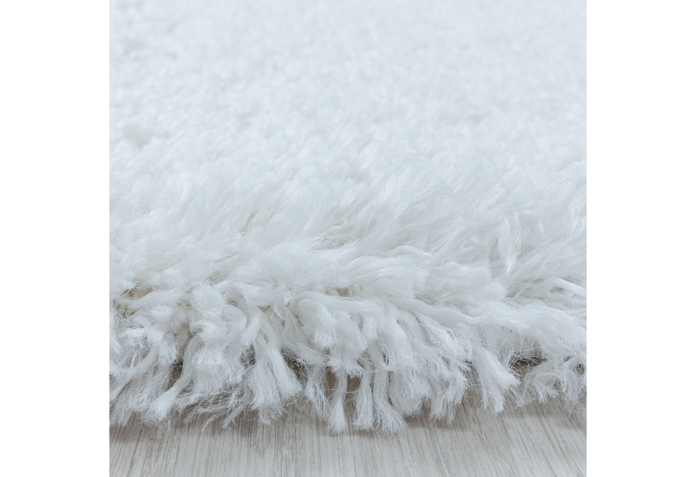 SchönesWohnen24 Hochflor-Teppich Hochflor Teppich FLUFFY Weiß Bild 3