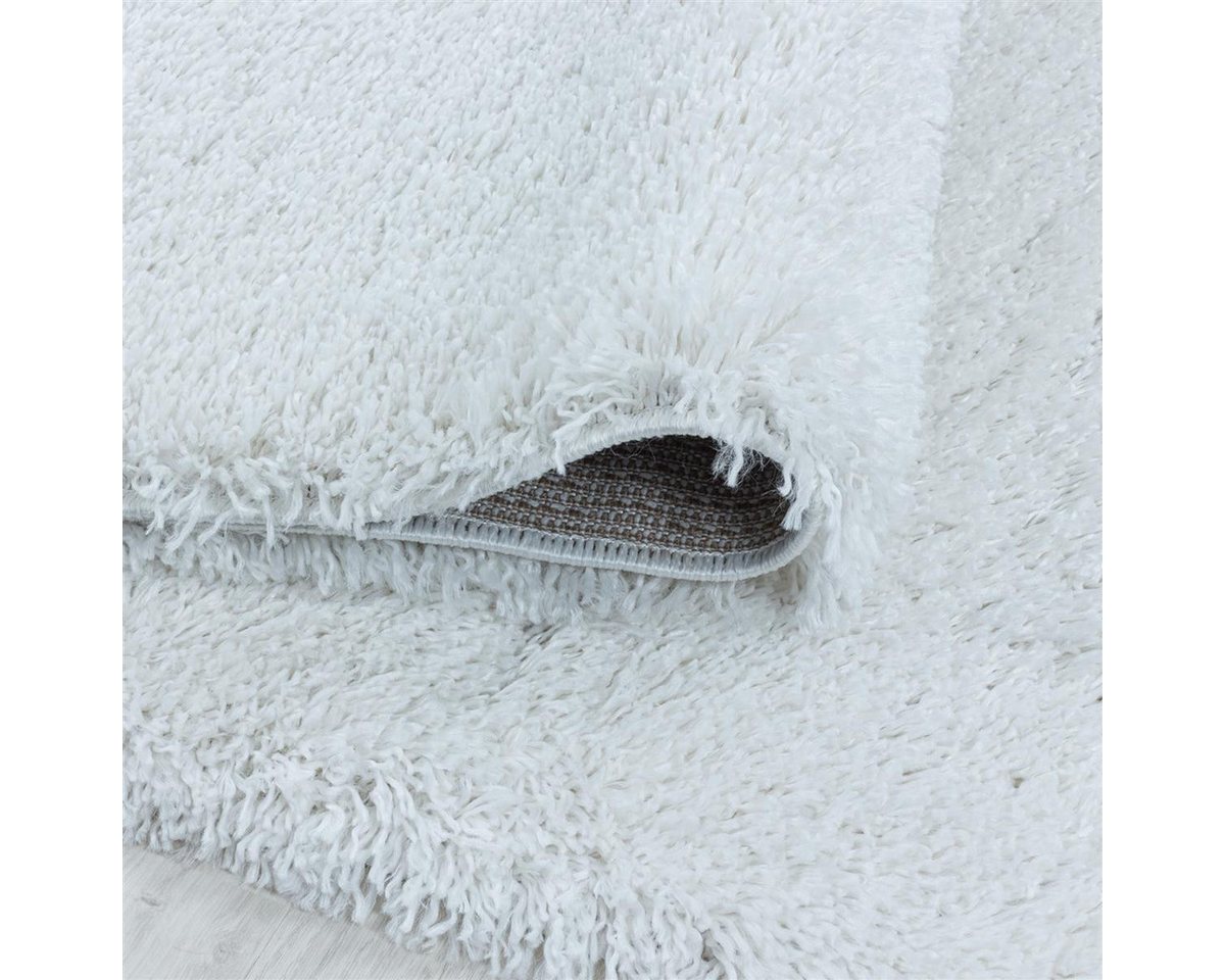 SchönesWohnen24 Hochflor-Teppich Hochflor Teppich FLUFFY Weiß Bild 4