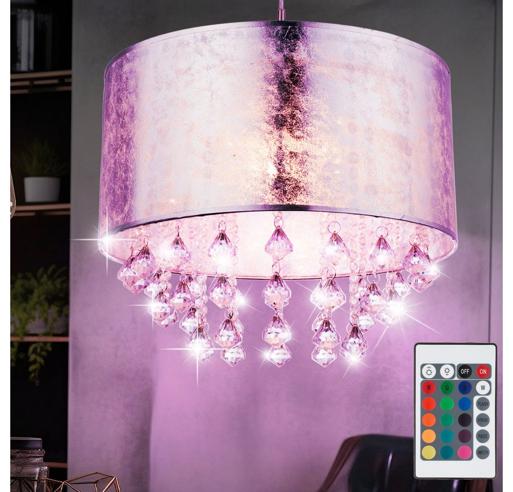 GLOBO LIGHTING LED Pendelleuchte, Leuchtmittel inklusive, Warmweiß, Farbwechsel, Deckenlampe Hängeleuchte Kristalllampe Kronleuchter LED Bild 3