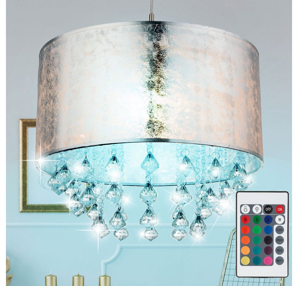 GLOBO LIGHTING LED Pendelleuchte, Leuchtmittel inklusive, Warmweiß, Farbwechsel, Deckenlampe Hängeleuchte Kristalllampe Kronleuchter LED Bild 5