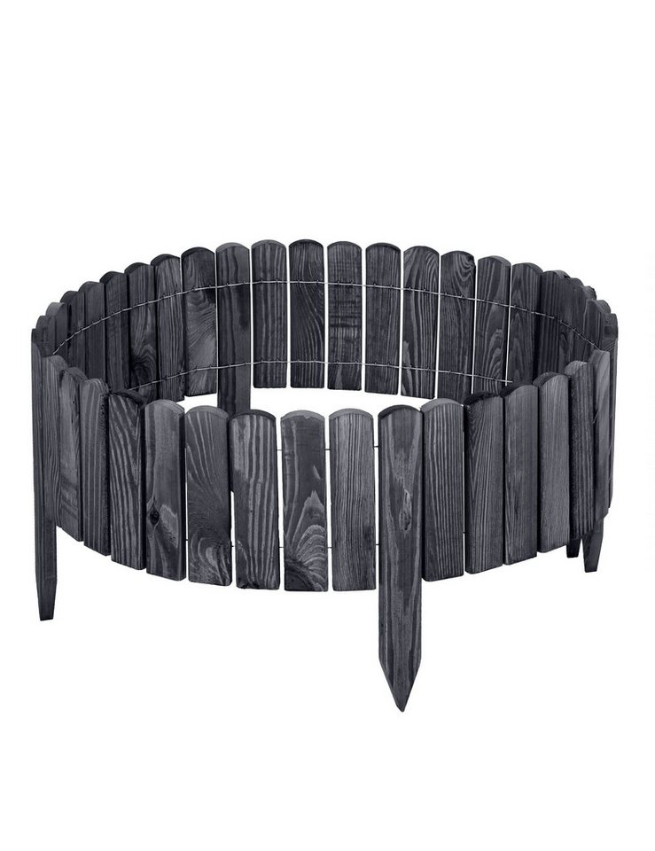 Garronda Rasenkante Beeteinfassung Holz Rollzaun Flexibler Rollborder Länge: 2m GD-0046, LxH: 2x8 cm Bild 2