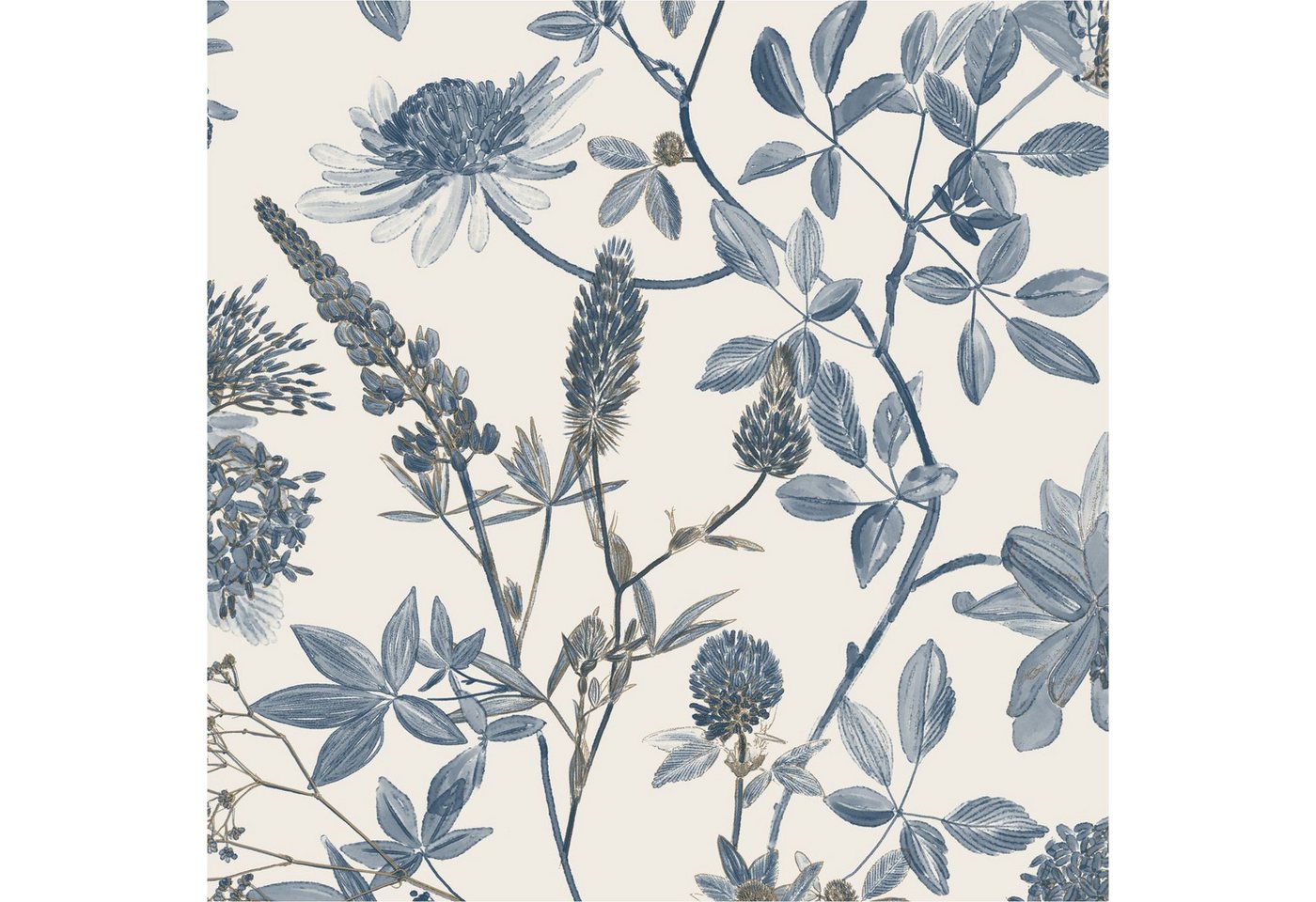 Ugépa Vliestapete M45801 Ugépa Beige Vlies 0.53 x 10.05 m Elegance Blätter