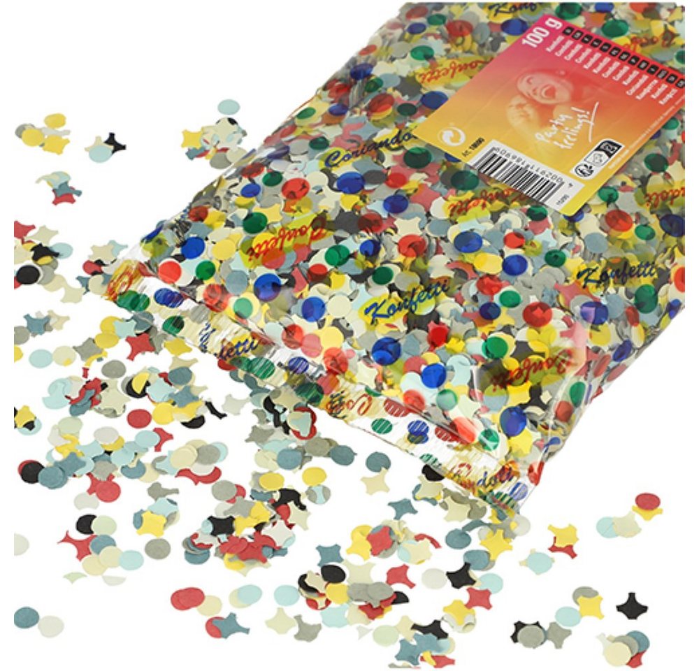 PAPSTAR Streudeko Konfetti, Papier farbig sortiert 100 gr.