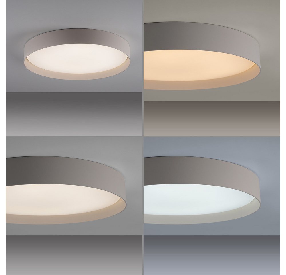 SCHÖNER WOHNEN-Kollektion LED Deckenleuchte LED Deckenlampe Tavoli, Switchmo Dimmer, 1x LED Board 34W, warmweiß - kaltweiß, dimmbar 3-Stufen, warmweiß, Nachtlicht