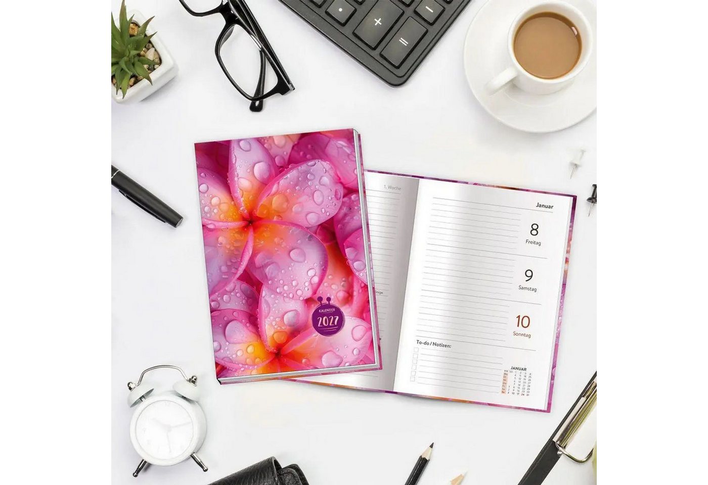 Trötsch Verlag Taschenkalender TRÖTSCH - Taschenkalender A6 Flowers 2027