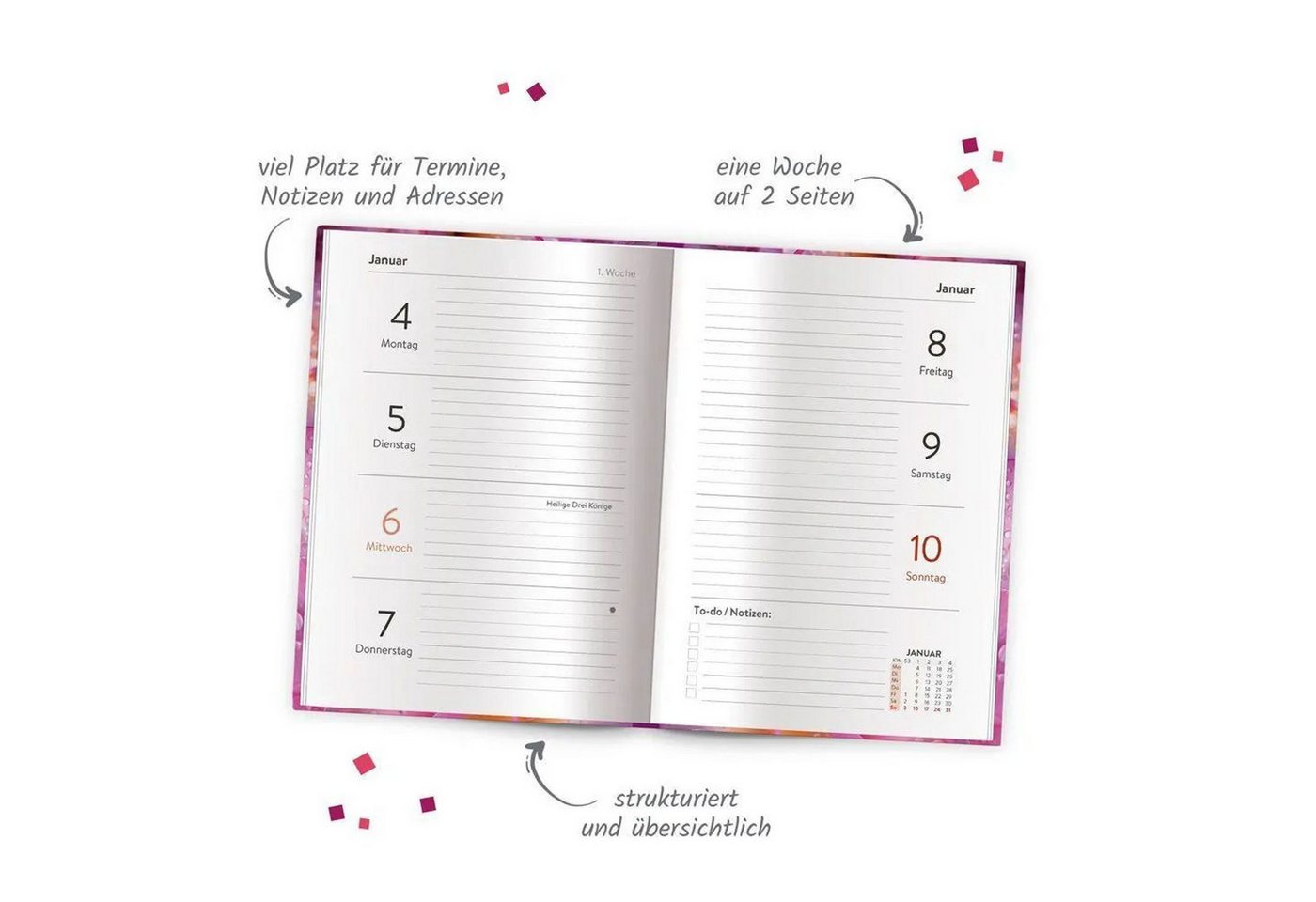 Trötsch Verlag Taschenkalender TRÖTSCH - Taschenkalender A6 Flowers 2027 Bild 2