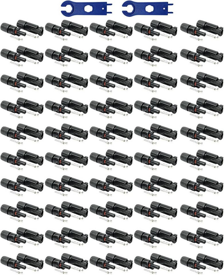 solartronics Solarmodul 5-100 Paar Solarstecker Solar-Spannschlüssel Set, Wasserdicht, (50-St) Bild 3