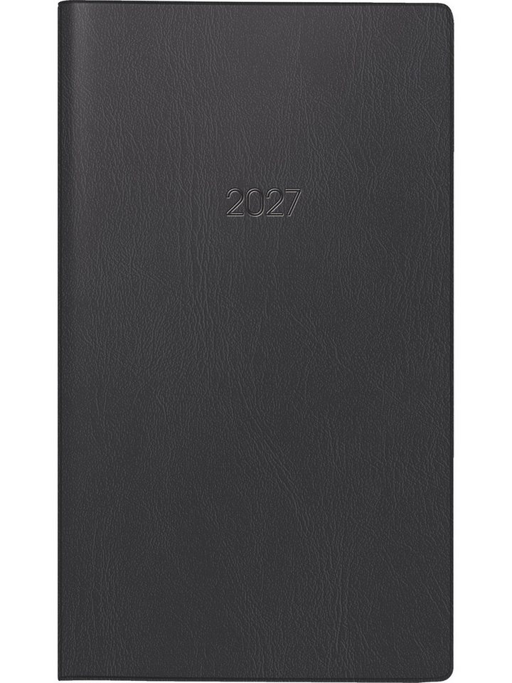Baier & Schneider Taschenkalender Taschenkalender 2027 A6 Kunststoff schwarz