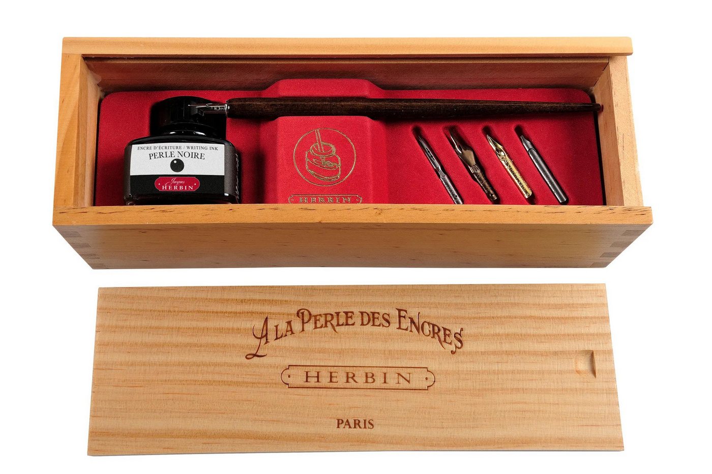 Herbin Kalligraphie-Stift Schreibset La Perle Noire 27009T, ENCRES