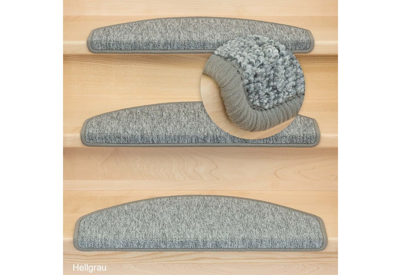 Metzker® Stufenmatte Stufenmatten Rambo New Halbrund Einzeln und SparSet´s, halbrund, Höhe: 5 mm, 18 Stück im Set - Grau Bild 3