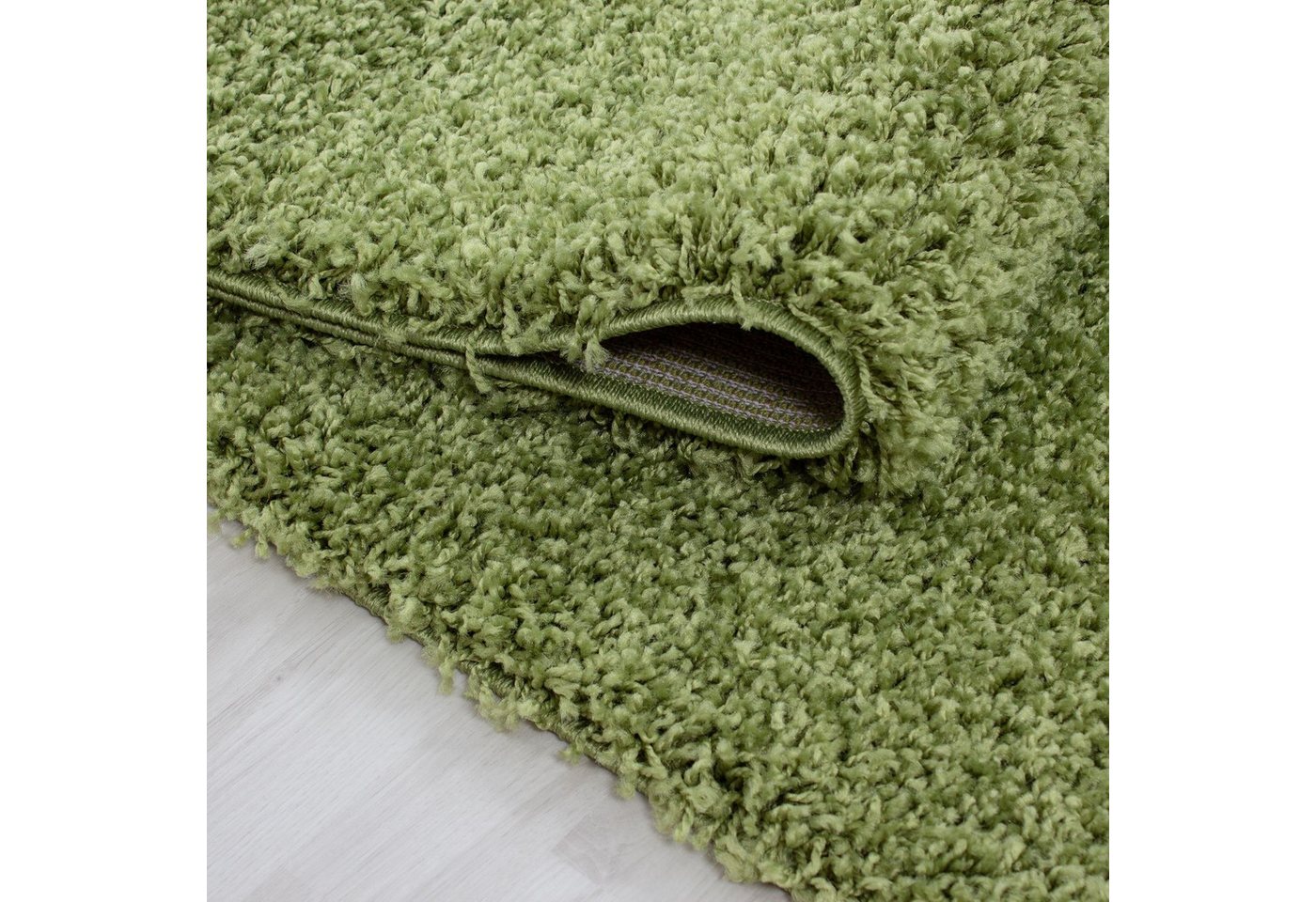 Teppich Boss Teppich Hochflor Teppich Lux Grün, Läufer, Höhe: 30 mm