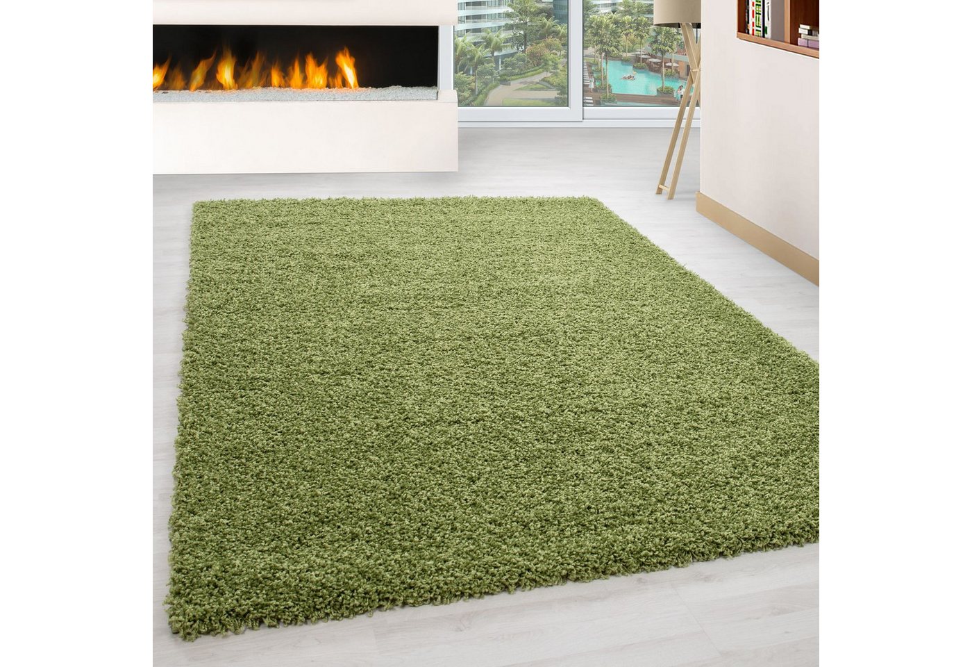 Teppich Boss Teppich Hochflor Teppich Lux Grün, Läufer, Höhe: 30 mm Bild 5