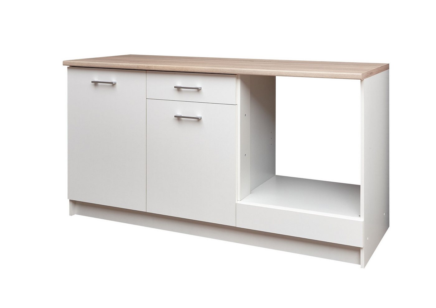 PREISBRECHER Küchenzeile Wow, in Weiß matt - 160x85x60 (BxHxT) Bild 5