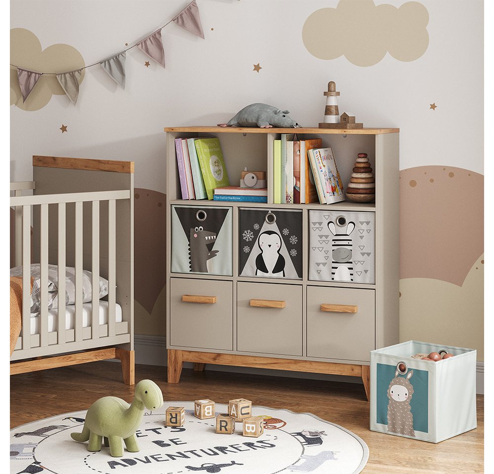 VitaliSpa® Bücherregal Malia, Cashmere/Artisan, 98.4 x 113.4 cm, 1-tlg.