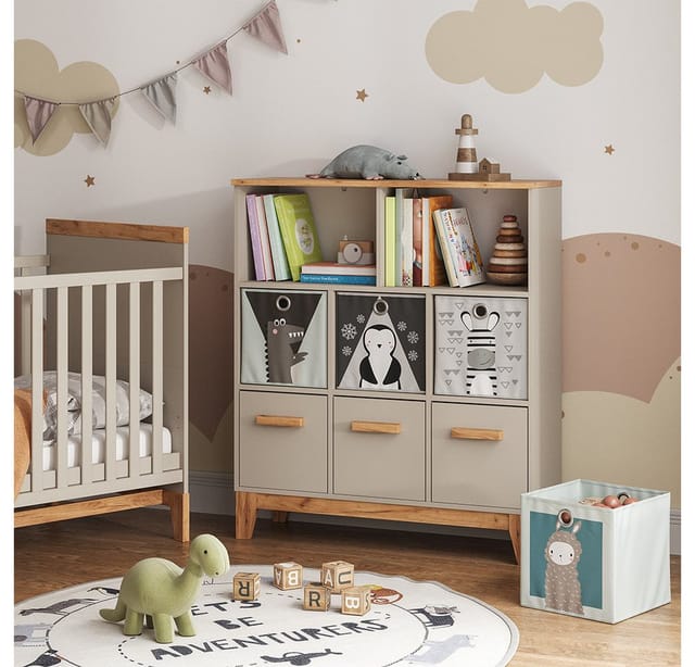 VitaliSpa® Bücherregal Malia, Cashmere/Artisan, 98.4 x 113.4 cm, 1-tlg.