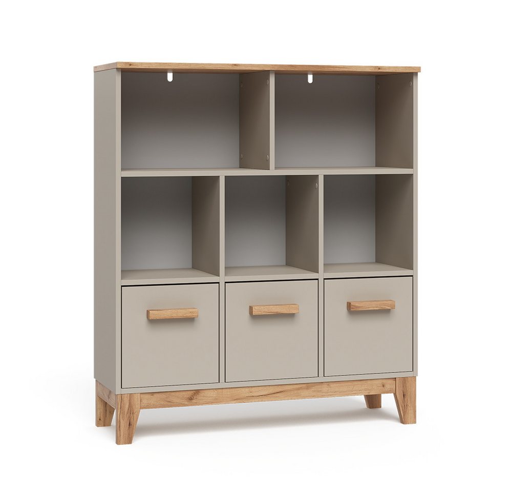 VitaliSpa® Bücherregal Malia, Cashmere/Artisan, 98.4 x 113.4 cm, 1-tlg. Bild 4