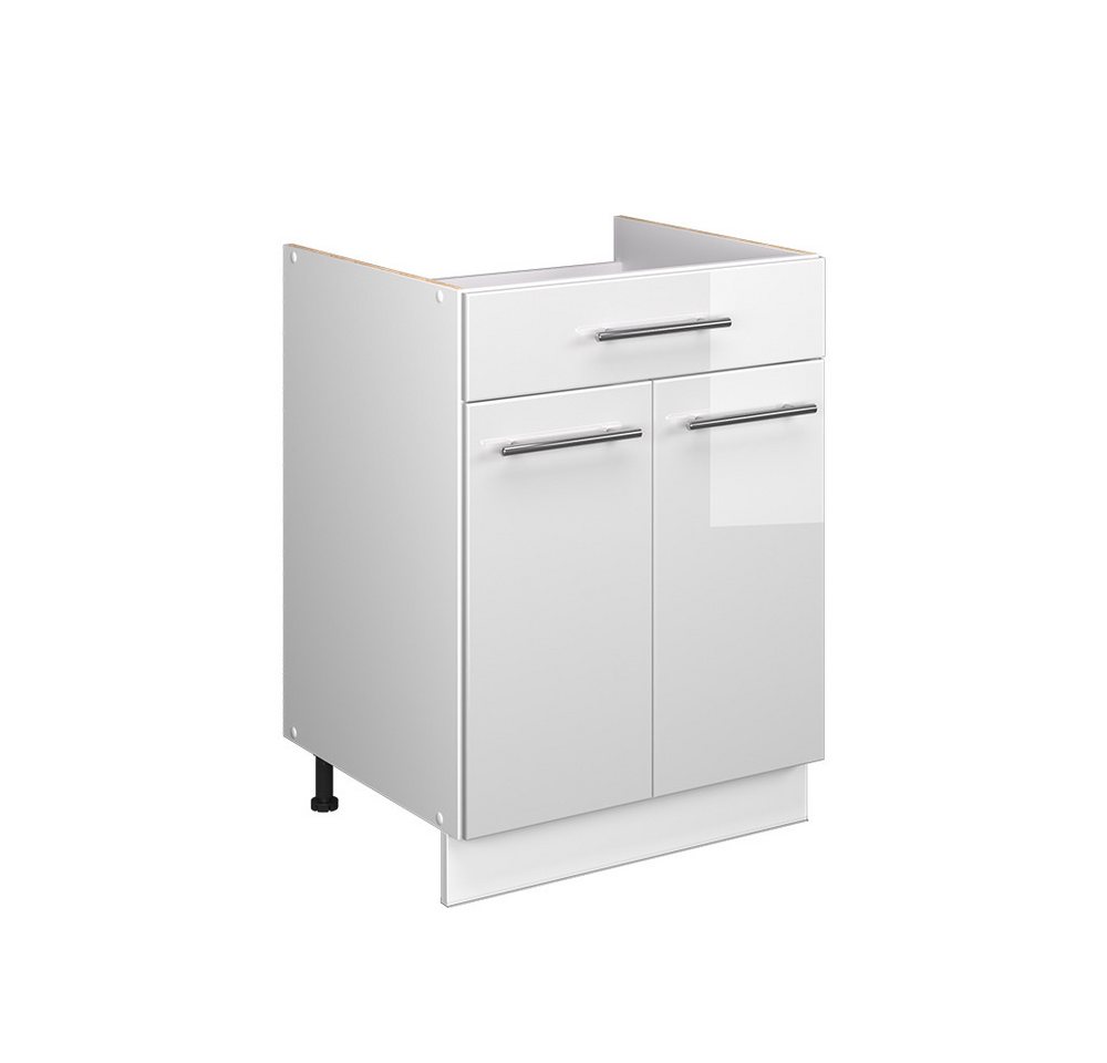 Vicco Unterschrank Fame-Line, Weiß Hochglanz/Weiß, 60 cm mit Schublade, ohne Arbeits... (1-St) Bild 3