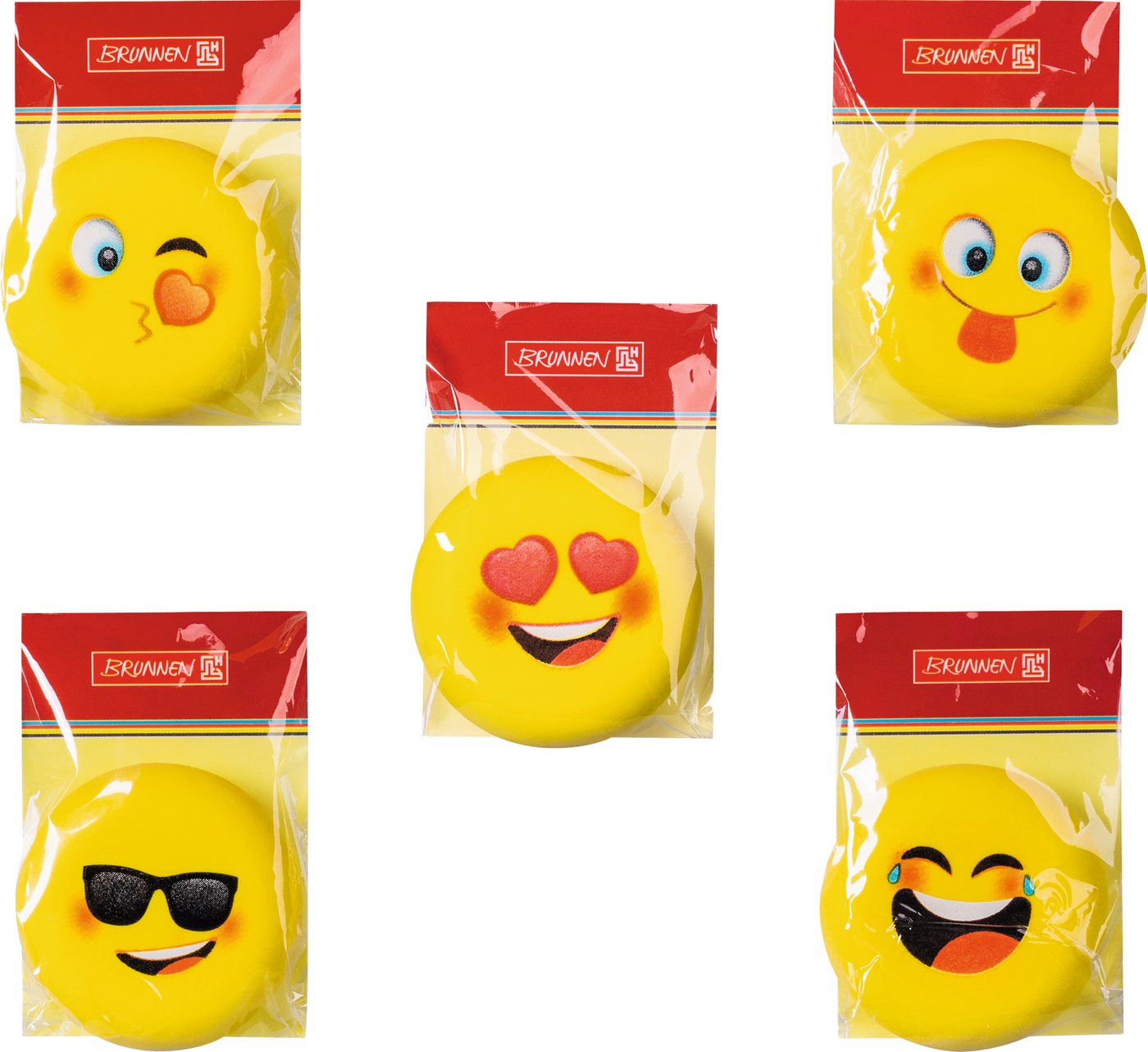 BRUNNEN Radiergummi BRUNNEN 1027396 Radiergummi "Happy" 4 cm