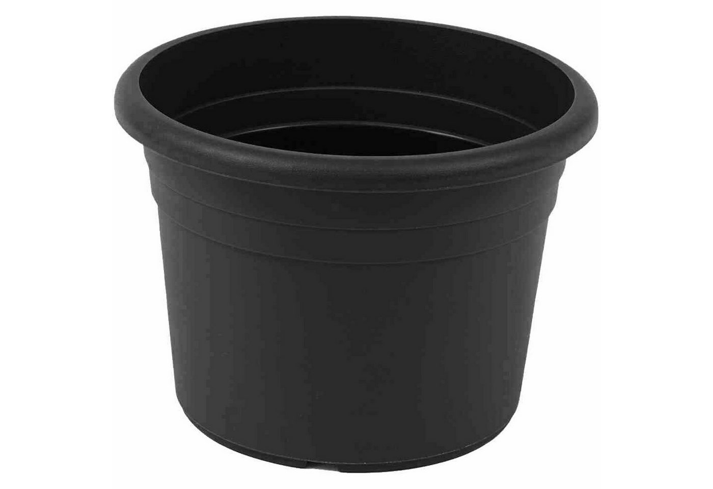 Siena Garden Pflanzkübel Pflanzgefäß ECO Cilindro 25 cm schwarz mit Bodenlöchern Kunststoff