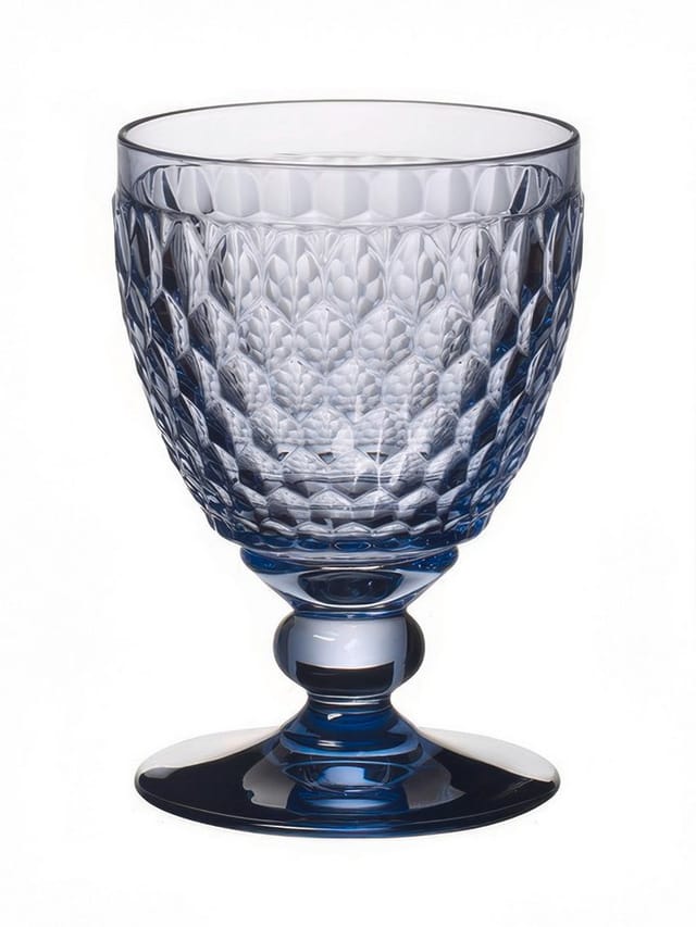Villeroy & Boch Weinglas Boston Coloured, Kristallglas, Spülmaschinengeeignet, Blau, Boston, H: 13.2cm