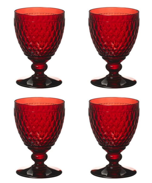 Villeroy & Boch Glas Boston Coloured, Kristallglas, Spülmaschinengeeignet, Rot, Boston, H: 14.4cm
