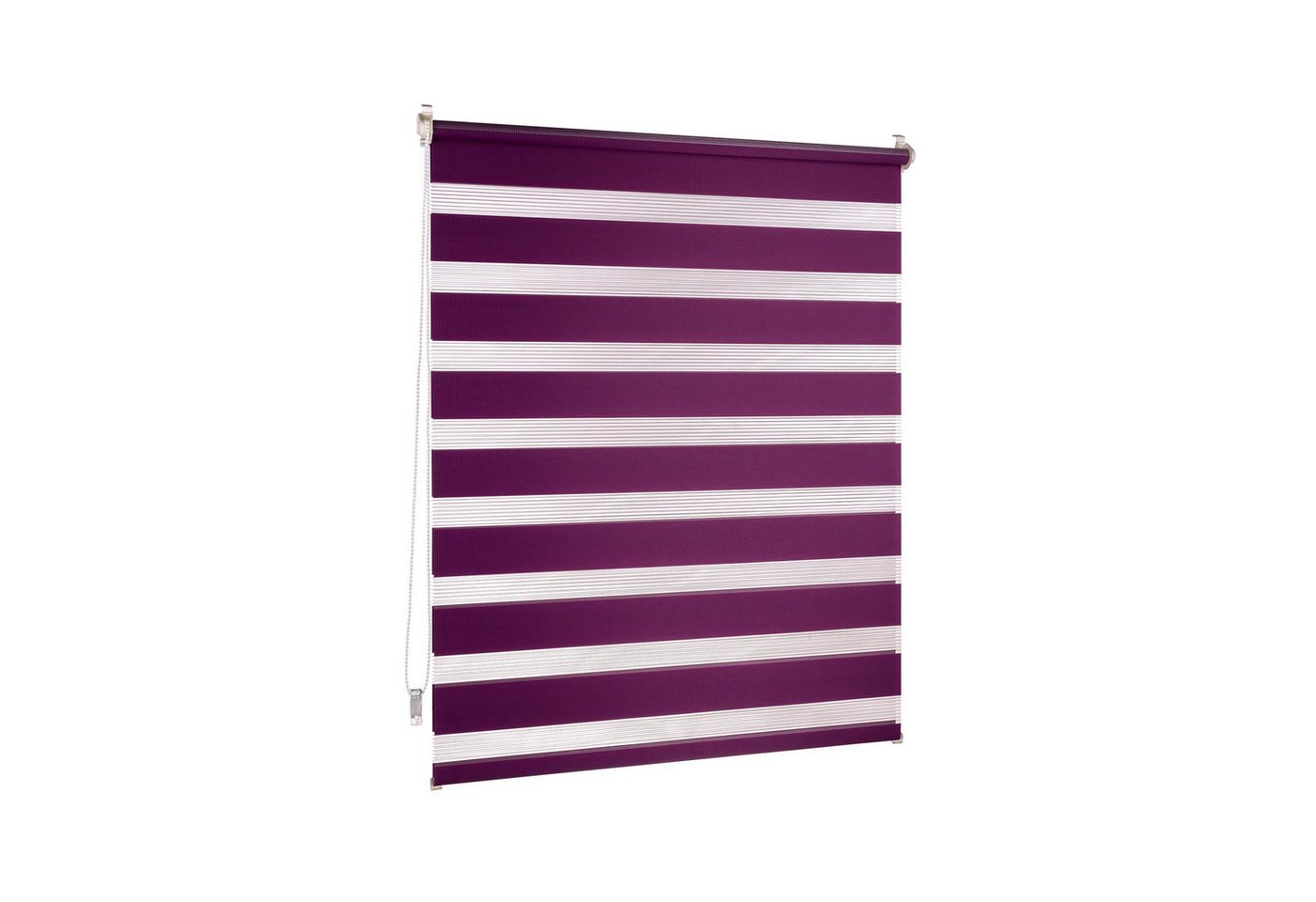 Doppelrollo Klemmfix Doppelrollo / Duo Rollo, 50 x 150 cm, aubergine, Victoria M., blickdicht, ohne Bohren, freihängend, Klemmfix Bild 3