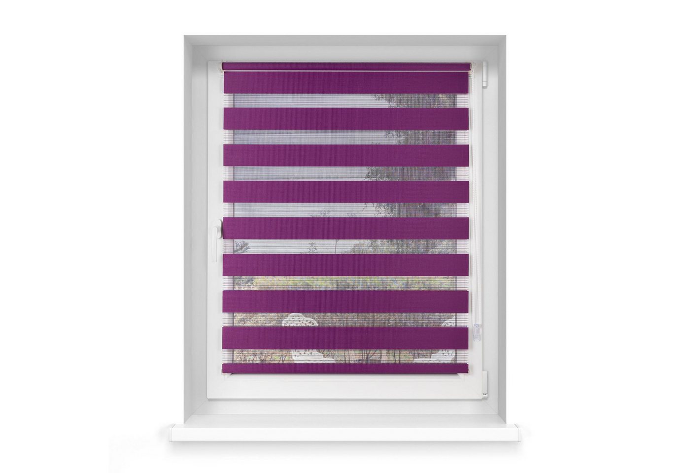 Doppelrollo Klemmfix Doppelrollo / Duo Rollo, 50 x 150 cm, aubergine, Victoria M., blickdicht, ohne Bohren, freihängend, Klemmfix Bild 5