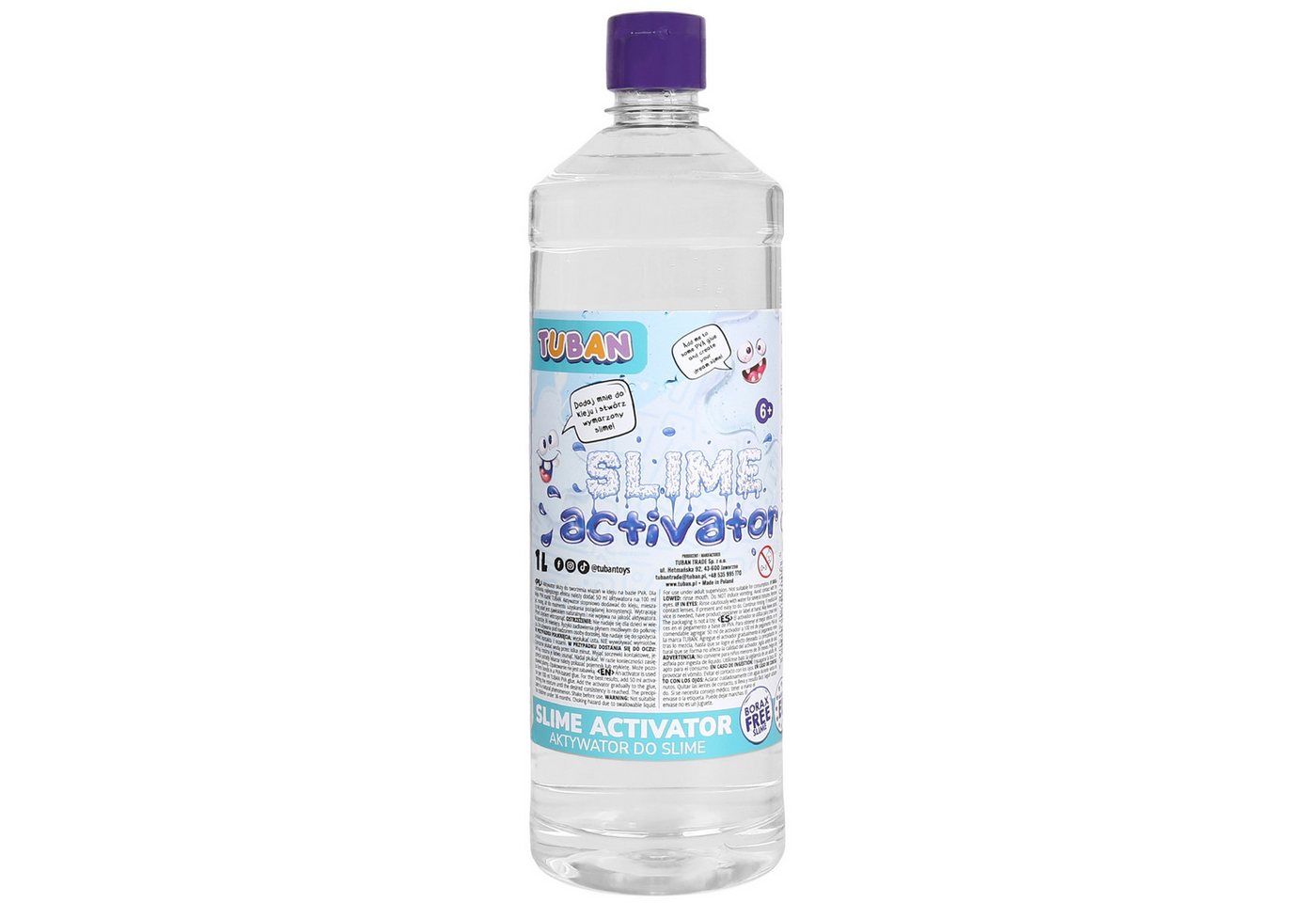Sarcia.eu Bastelkleber Tuban Slime Aktivator 1L – flüssiger Aktivator für DIY