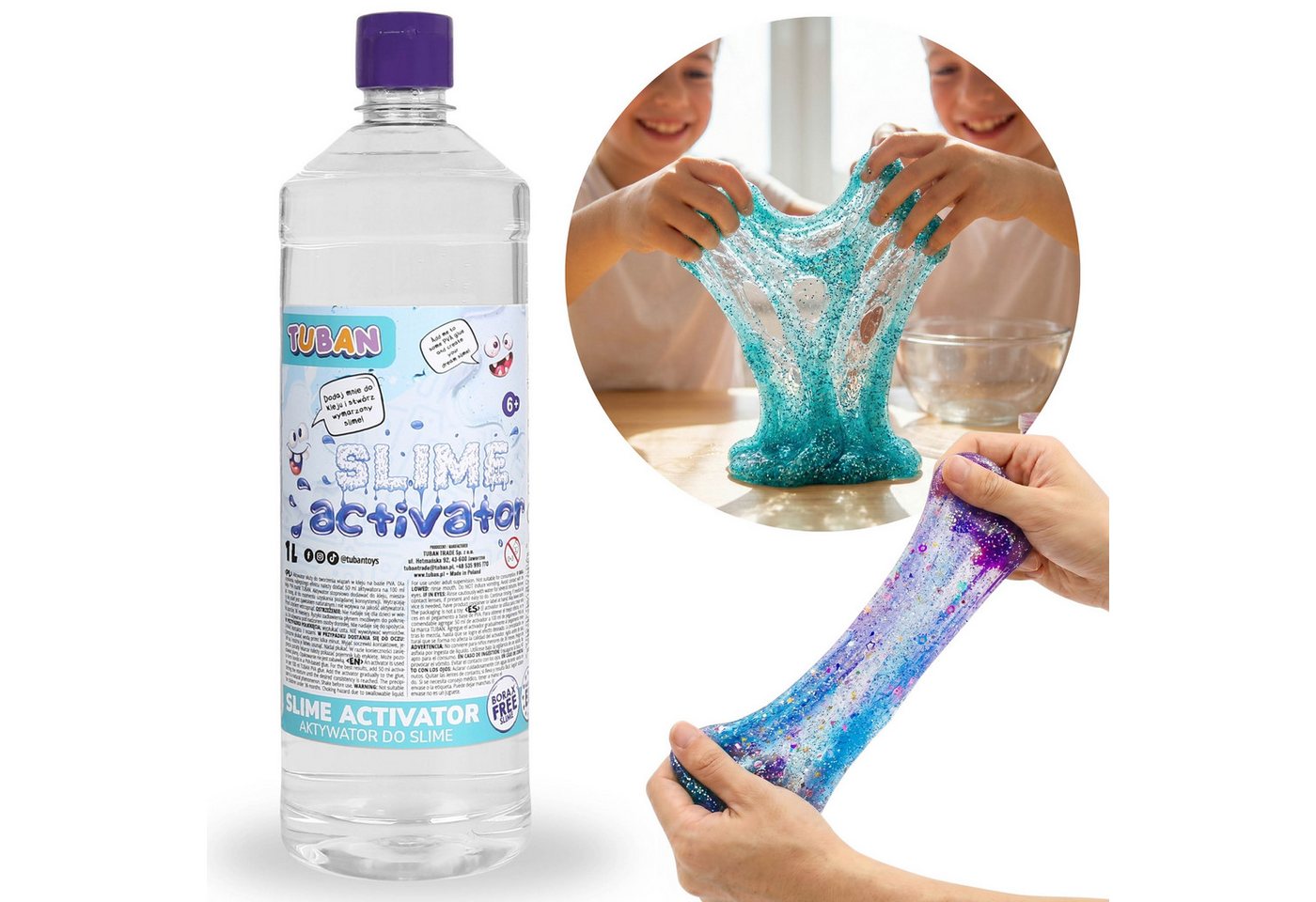 Sarcia.eu Bastelkleber Tuban Slime Aktivator 1L – flüssiger Aktivator für DIY Bild 3