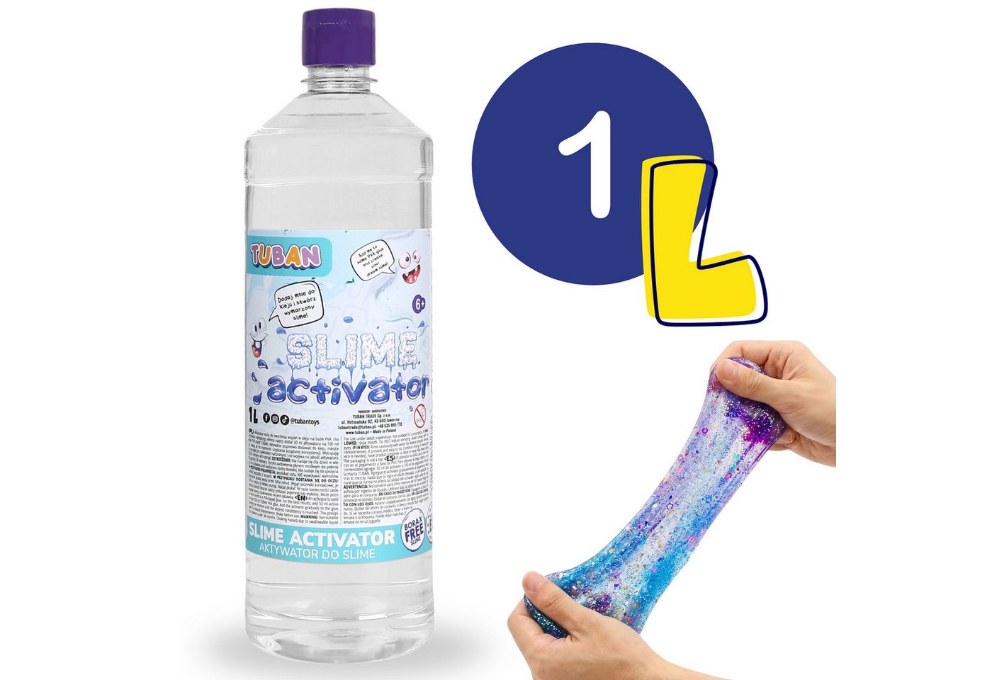 Sarcia.eu Bastelkleber Tuban Slime Aktivator 1L – flüssiger Aktivator für DIY Bild 4