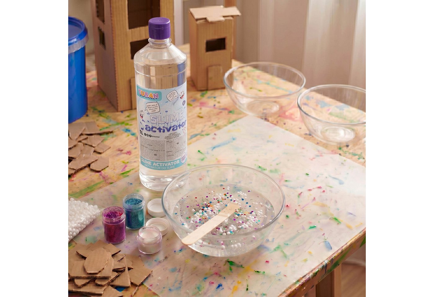 Sarcia.eu Bastelkleber Tuban Slime Aktivator 1L – flüssiger Aktivator für DIY Bild 5