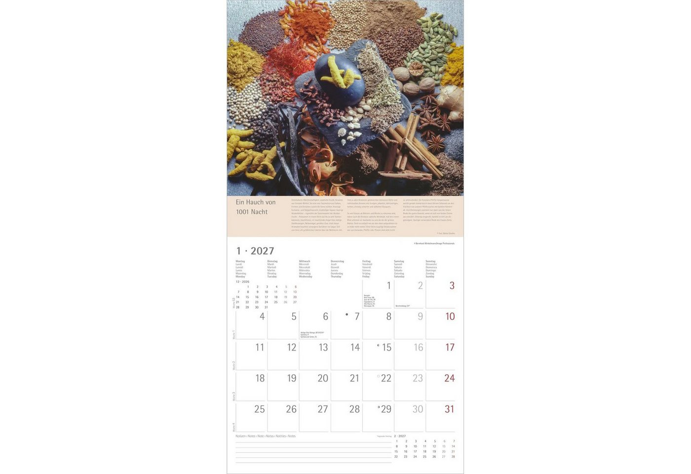 NEUMANN Wandkalender Kräuter und Gewürze 2027 Bild 3
