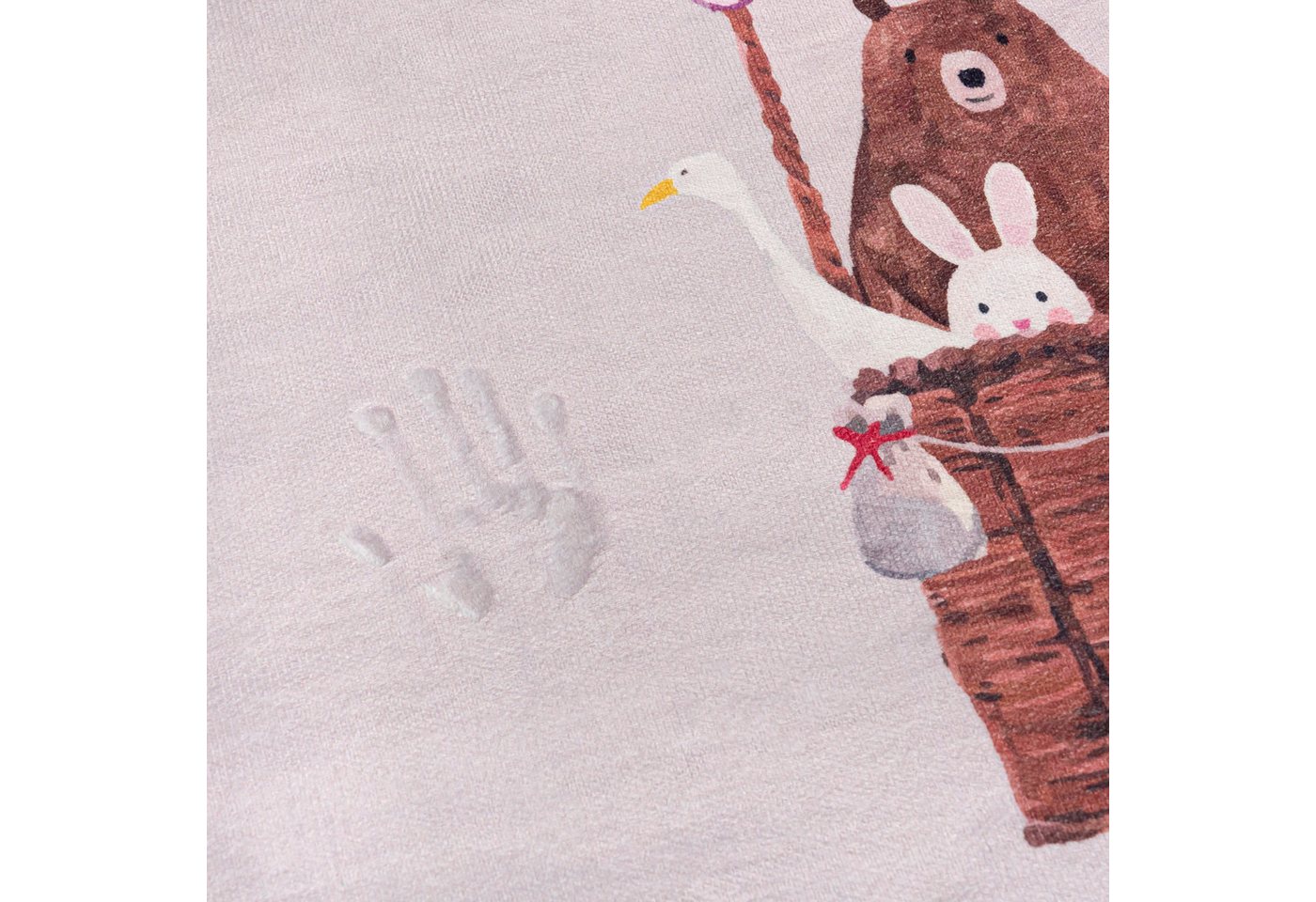 Mazovia Designteppich Kinder Ballon, Tierisch Kinderzimmer, 80 x 150 cm, Fußbodenheizung Bild 3