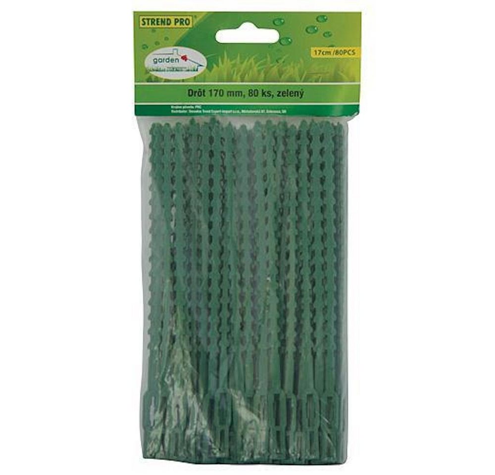 PROREGAL® Gartenpflege-Set Bindedraht PVC, Pflanzenclip, Pflanzenklammern, 170mm, 80 Stück