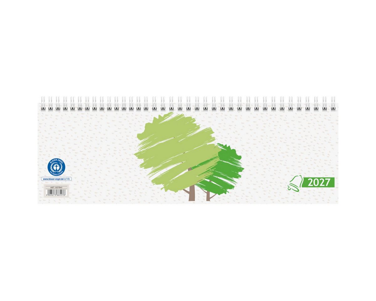 GLOCKEN Schreibtischkalender Querkalender 29,7x10cm 1 Woche auf 1 Seite UWS Kalendarium 2027