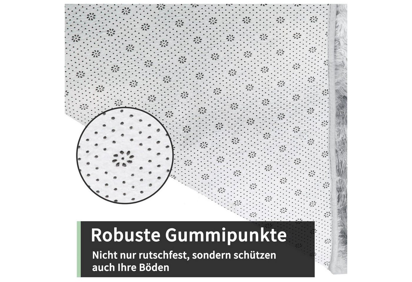 LuxusKollektion Hochflor-Teppich Teppich Hochflor Grau 160x230 Batik Hellgrau 160 x 230 cm Rechteckig Bild 2