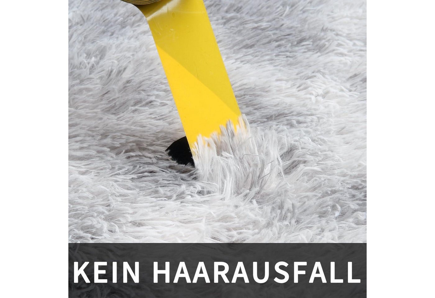 LuxusKollektion Hochflor-Teppich Teppich Hochflor Grau 160x230 Batik Hellgrau 160 x 230 cm Rechteckig Bild 4