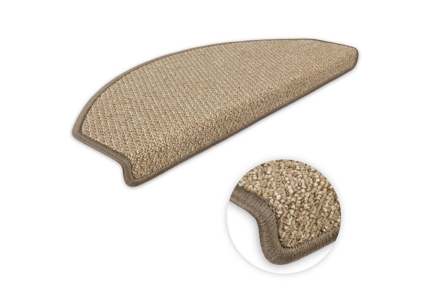 Metzker® Stufenmatte Stufenmatten DAS TEPPICHWERK Lord Halbrund in SparSets, halbrund, Höhe: 8 mm, gekettelt Bild 3